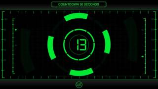 COUNTDOWN Timer 30 sec  v 225  Clock with Sound Effects and Voice HD 4k