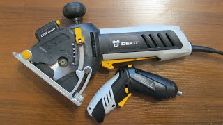 Ручная мини циркулярка и аккумуляторная отвертка DEKO
