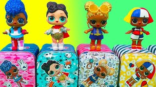 Latas con sorpresas y coloreando muñecas LOL Surprise | Super Mami Andre jugando con bebes