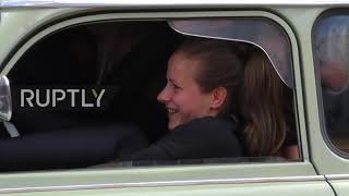 Packed like sardines! German handballers break record of most people squeezed inside iconic GDR car