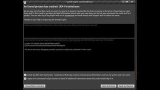 fortnite ue4 athen crash please help me