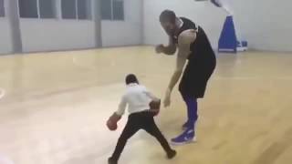 basketball player vs little man