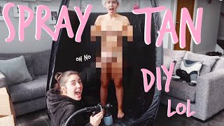 WE GAVE EACH OTHER SPRAY TANS! | oh no | Sophia and Cinzia