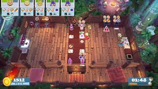 Overcooked 2 [World Record] Campfire Cook Off Lvl 3-1 - 2 players - Score: 2964