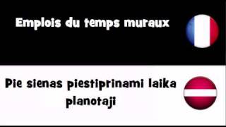 TRADUCTION EN 20 LANGUES = Emplois du temps muraux