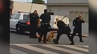 YouTube viral video shows Long Beach police beating suspect