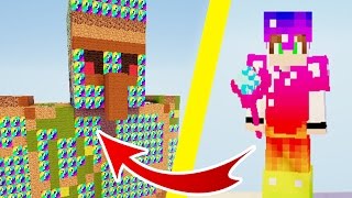 НУБЫ ИГРАЮ В ЛАКИ СКАЙВАРС - В МАЙНКРАФТЕ!! РАДУЖНЫЕ ЛАКИ БЛОКИ! БОЛЬШОЙ ГОЛЕМ ИЗ ЛАКИ БЛОКОВ!