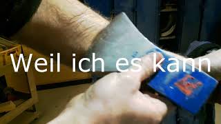 Axt schärfen