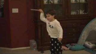 3 year old Jonathan conducting to the 4th movement of Beethoven's 5th Symphony
