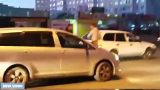 Драка на дороге в Якутске