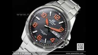 Casio Edifice 100M Black Orange Sport Watch EF-132D-1A4V, EF132D