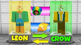 Minecraft NOOB vs PRO: BRAWL STARS HEAD EXCHANGE! LEON BECAME a CROW in Minecraft! Animation!