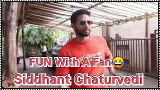 Gully Boy Fame  MC Sher Aka Siddhant Chaturvedi Had A  Fun Time With Fan At Andheri