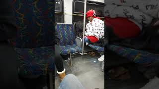 Crazy lady smells like  cat piss