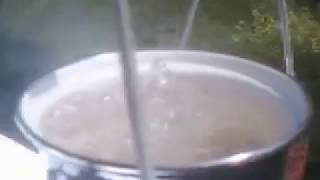 Güneş ocağı ile su kaynat