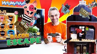 ДОКТОР ЗЛЮ и СВИНОТРОН играют в BACON ESCAPE. Игра Мультик.
