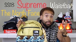 SUPREME SS18 WAIST BAG TNF COLAB **Review/Legit Check**