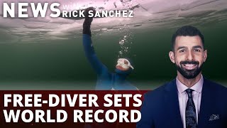 VIDEO: Legendary free-diver sets world record