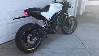 2018 Husqvarna Vitpilen 401 Remus Full Exhaust start up and revs