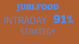 JUBLFOOD intraday strategy 91% best strategy for stock market