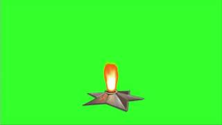 Футаж вечный огонь обелиск зеленый фон Green screen fire