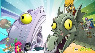 Plants Vs Zombies 2: Zombot Sharktronic Sub Vs Zombot Dark Dragon, Big Wave Beach Part 2