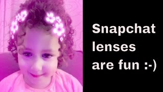 Funny little girl trying Snapchat lenses ليا و سناب شات