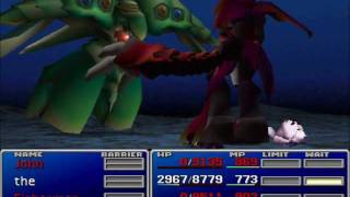 Final Fantasy VII Ruby Weapon fighting Emerald Weapon - Dawn of the Gods III