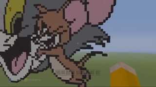 Tom And Jerry ~ Minecraft Pixel Art ~ Jerry Hugging Tom