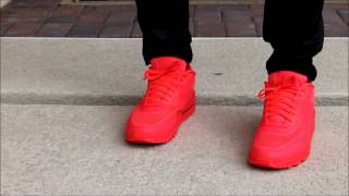 Nike ID "Solar Red" Air Max 90 Hyperfuse On Foot Review