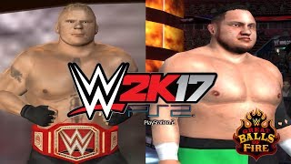 WWE 2K17 PS2: Brock Lesnar vs Samoa Joe - Great Balls of Fire 2017 - WWE Universal Championship
