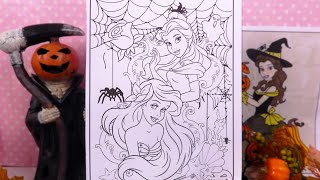 Coloriage de Princesse Belle Ariel Halloween