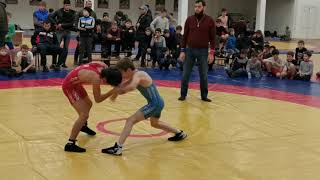Wrestler Ilyas Dakaev. Final. Republic of Nokhchiche, Chechen-Aul, Northen Caucasus. 04.01.2020