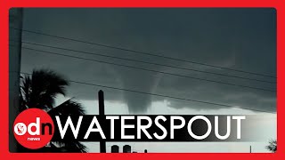 GIANT Waterspout Spirals Over Cuban Coast