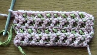 Узоры крючком. Двухцветная филейная сетка
