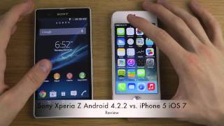 Sony Xperia Z Android 4.2.2 vs. iPhone 5 iOS 7 - Review