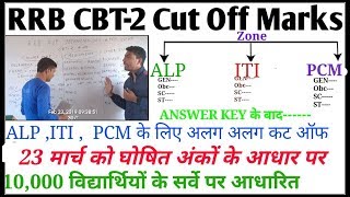 Rrb Alp technician expected cut off  marks 2019/rrb alp technician CBT 2 cut off
