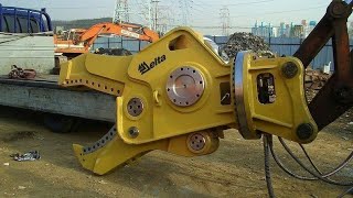 Немецкие гигантские гидравлические ножницы, режут все