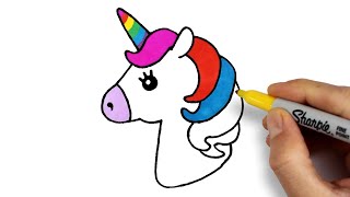 Unicorn Drawing and Coloring | How to Draw Unicorn | Tek Boynuzlu At Nasıl Çizilir ve Boyanır