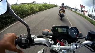 Fazer 250 vs Twister 250 Top speed Intenso 153Km/