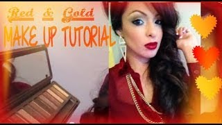 Red and Gold Make up Tutorial