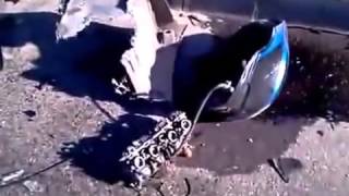 Девушку байкера раздавила фура, Лобовое дтп фуры