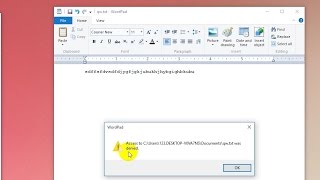 How to fix "Access to ... .txt was denied" WordPad Save error