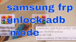 HOW TO F.R.P Unlock SAMSUNG A.D.B MODE With Adb file$ unlock with Gsm flasher Adb F.R.P @Tool 2019