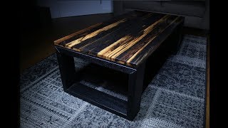 Old oak epoxy coffee table