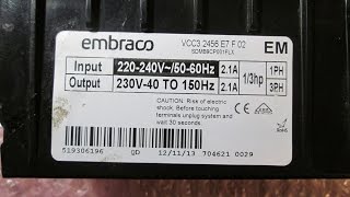Запуск инвертора Embraco c компрессором Samsung