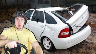 РАЗБИЛ ПРИОРУ в УТИЛЬ - City Car Driving с РУЛЕМ