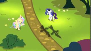 Детский Мультик.my little pony . .Флаттершай и Рарити играют в принцесс.