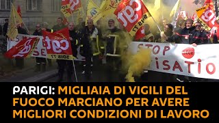 #Parigi: migliaia di vigili del fuoco marciano per avere migliori condizioni di lavoro