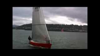 crossing with rights - STARBOARD tack sailboat racing in bellingham bay near miss crash sailing
